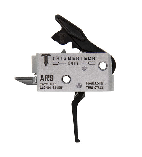The AR-9 Duty Trigger by TRIGGERTECH offers enhanced reliability, a longer take-up, and a strong reset, perfect for serious shooters and professional gunsmiths.